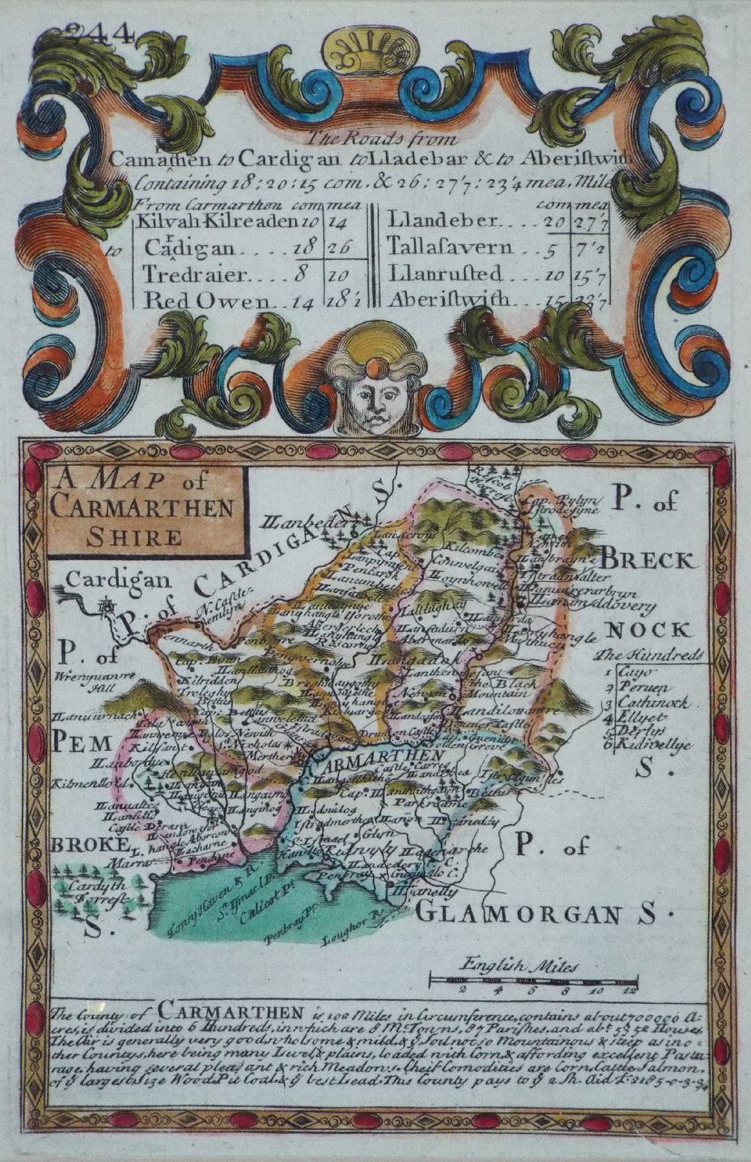 Map of Carmarthenshire - Owen & Bowen